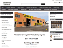 Tablet Screenshot of canyonpottery.com